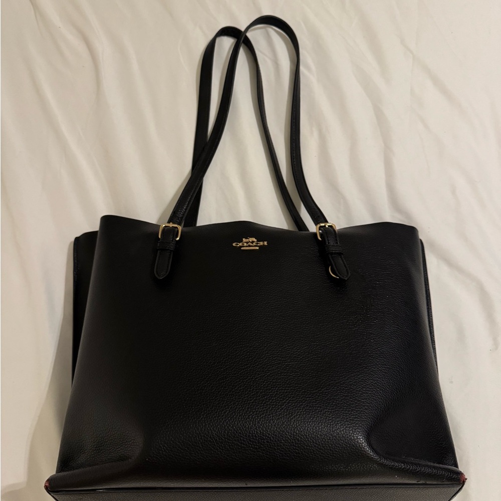 Coach Black Pebbled Leather Tote